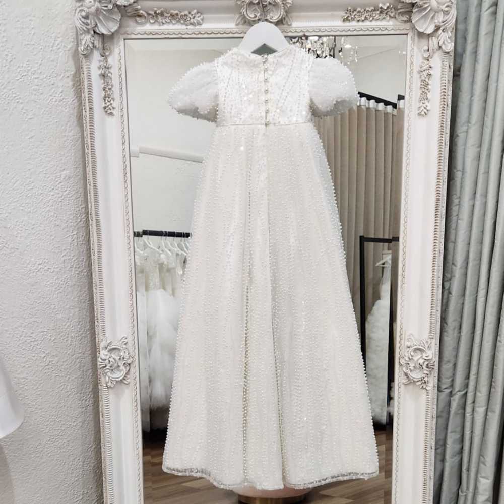 Pearl beaded Christening Dress