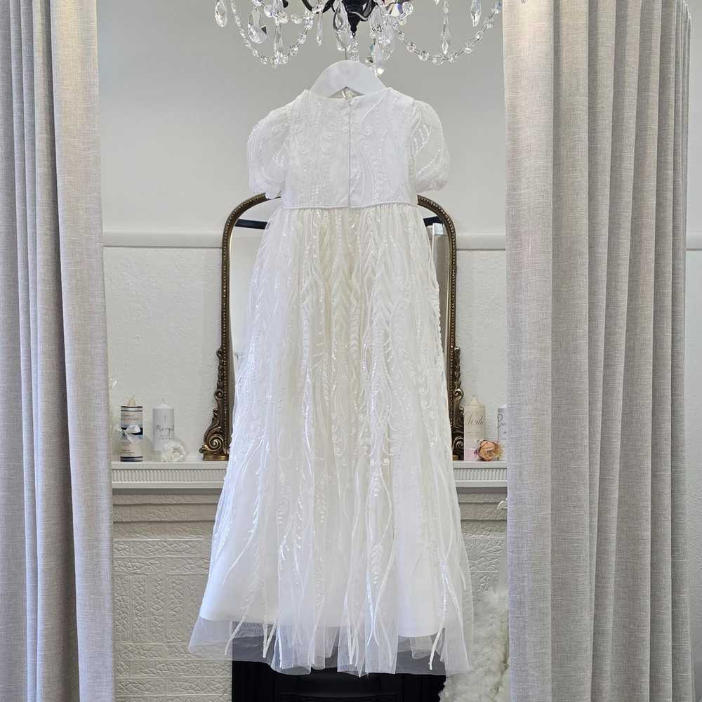 ivory beaded baptism gown