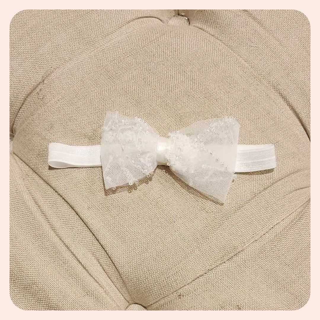 christening headband