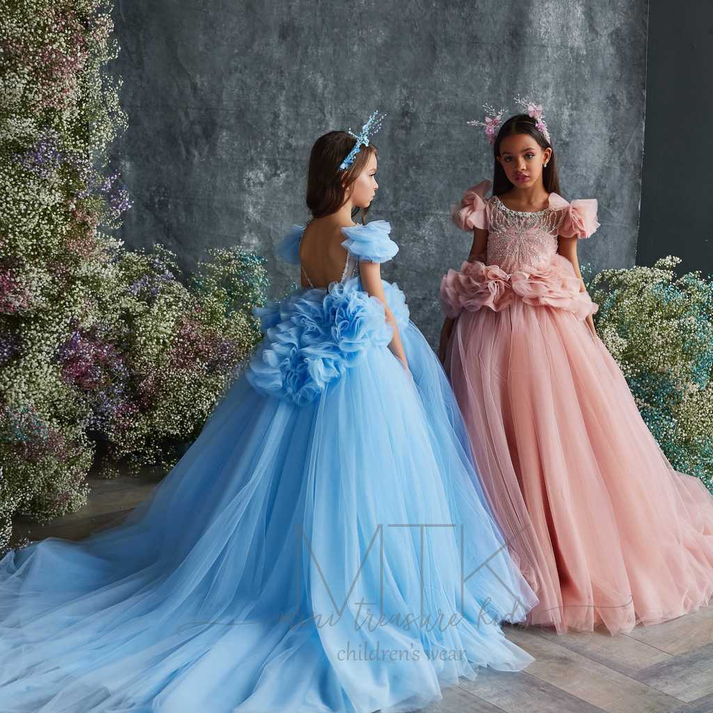 baby blue junior bridesmaid dresses