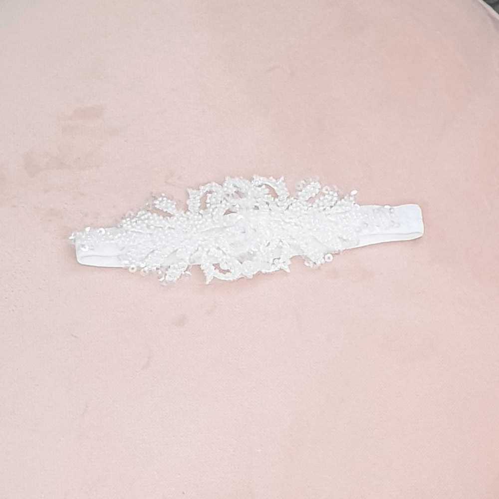 ivory beaded baby headband