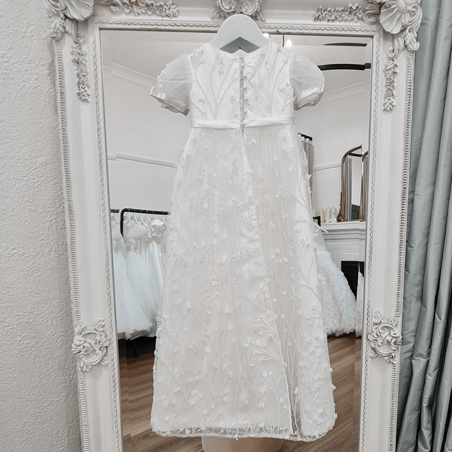 beaded lace baptism dress