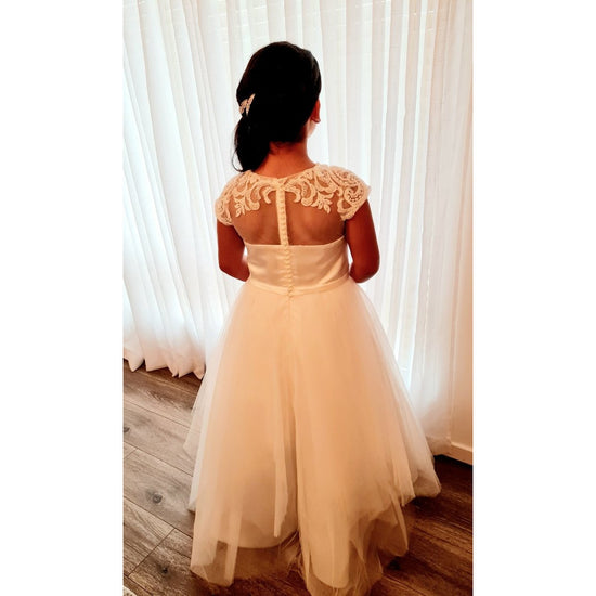 holy communion dress with beaded lace