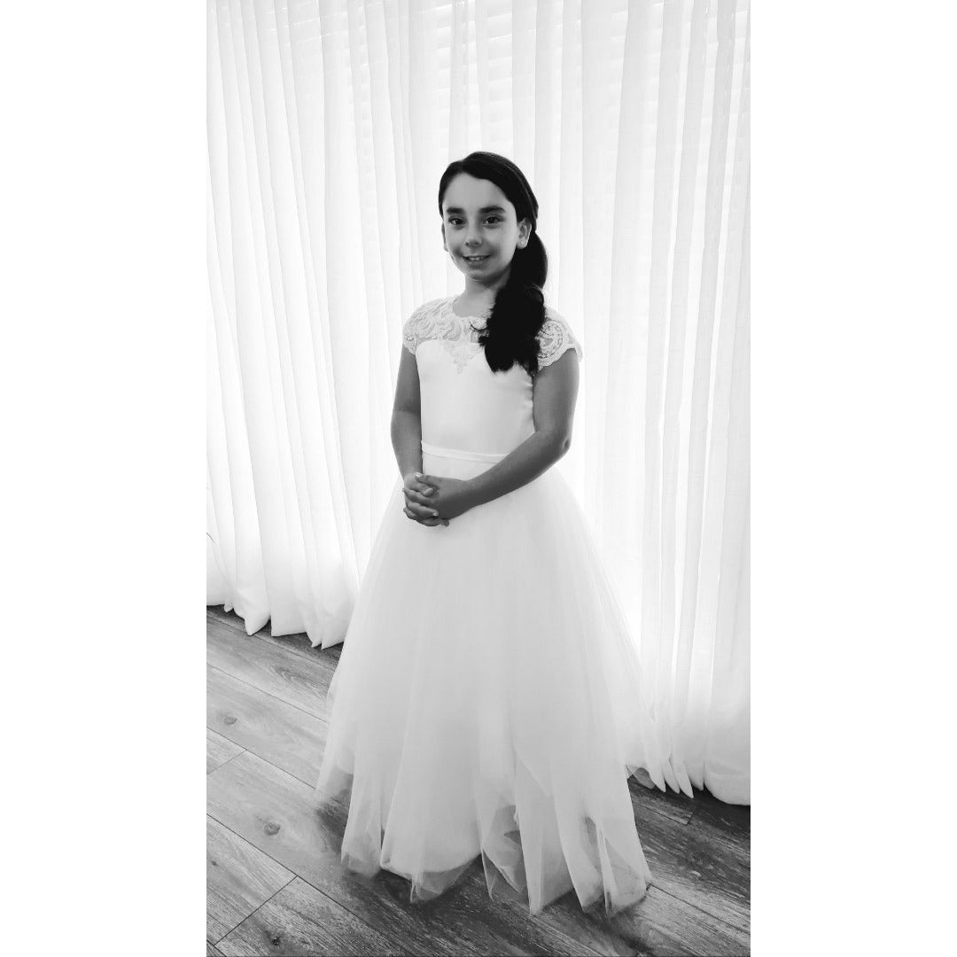 beaded alce communion dress