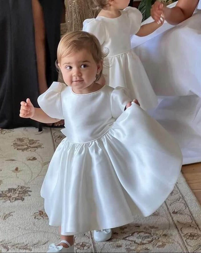 Mikado princess flower girl dress