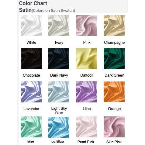 colour chart for our custom made dresses