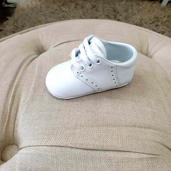 boys white christening shoes