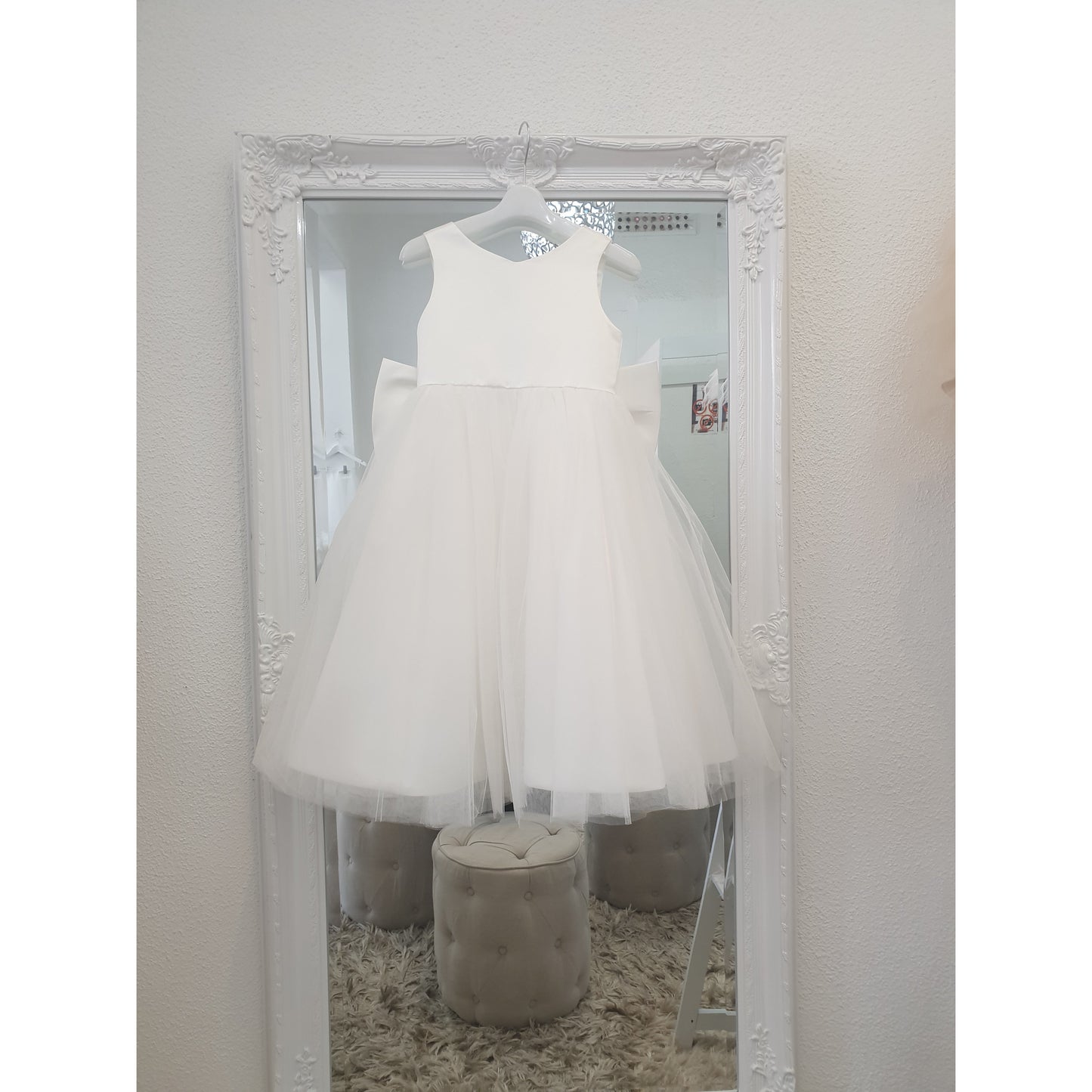 Gina flower girl dress with big bow 