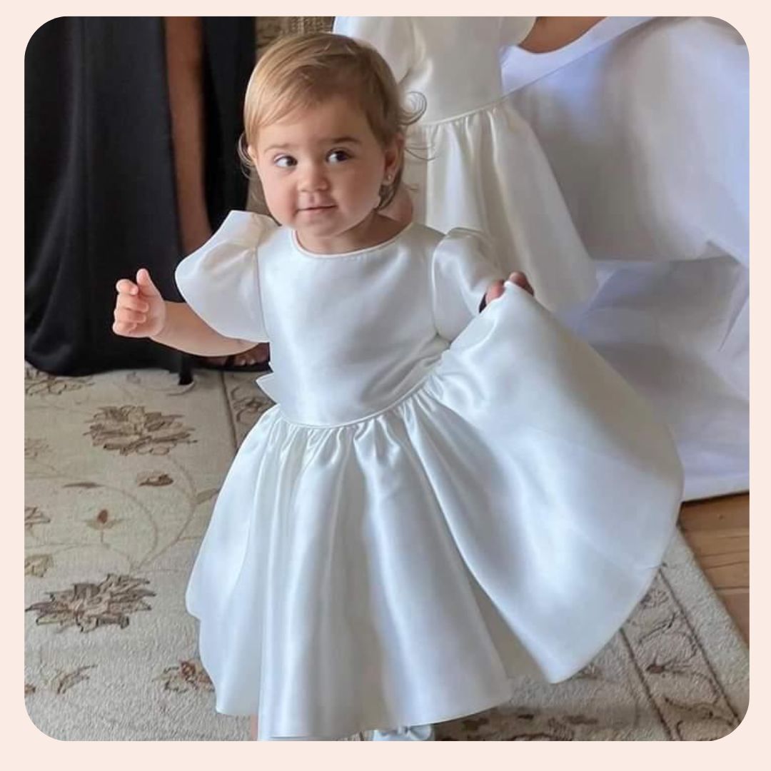 ivory classic flower girl dress