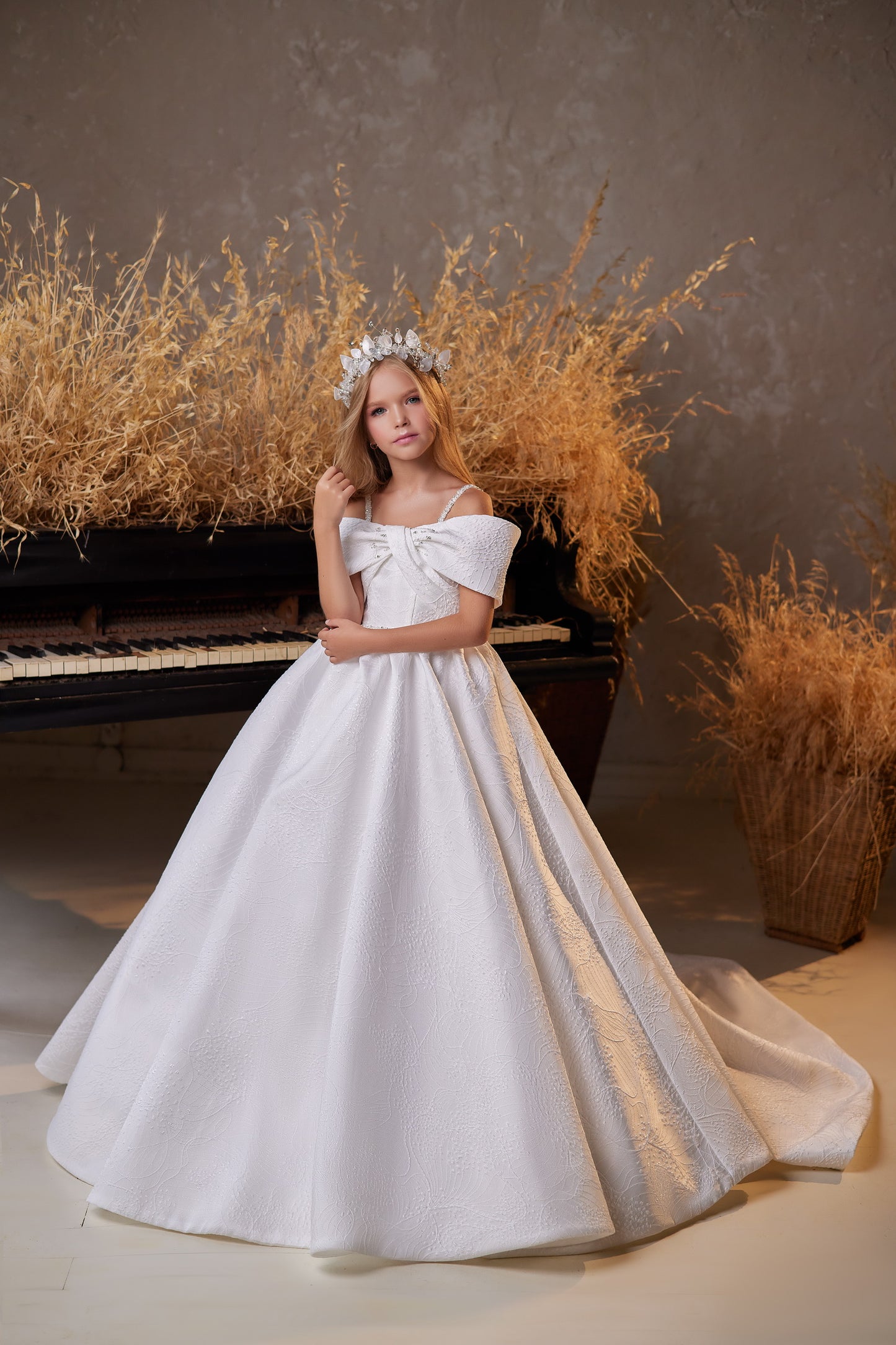 Claire Lux Girls Dress | Handmade European Couture Gown
