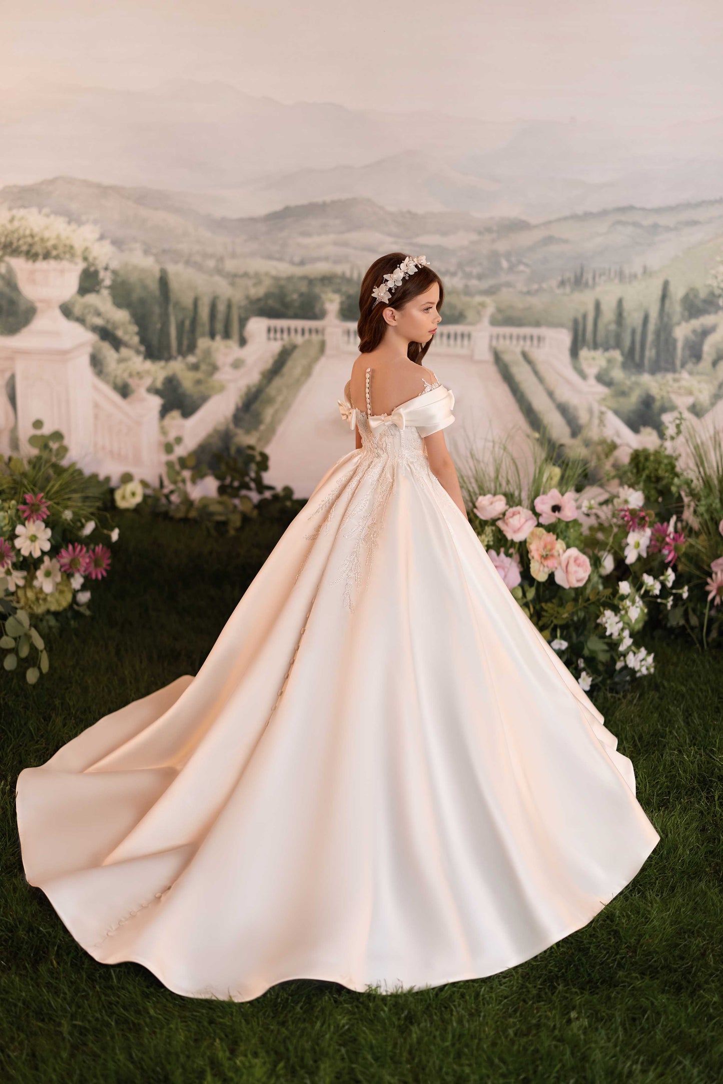 Naomi flower girl gown designed for weddings and special occasions