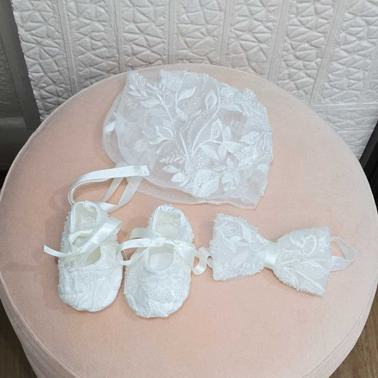 Addsion Ivory christening dress accessories