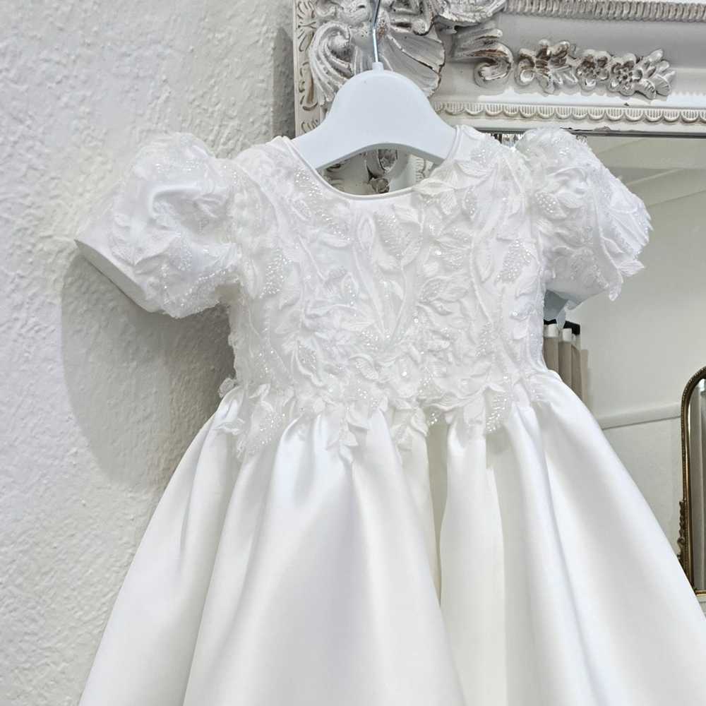 Ivory lace christening dress