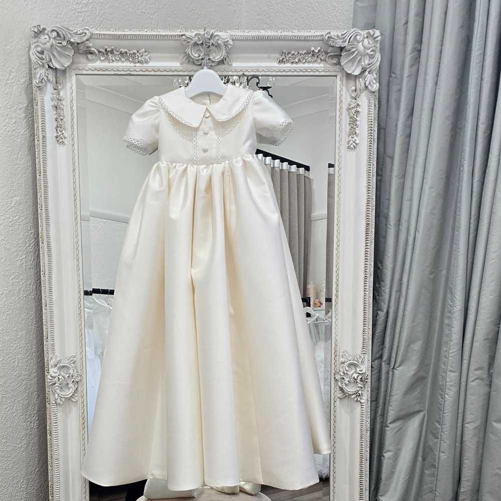 christening gowns & baptism dresses Alexandra Silk Mikado Gown ProductID: 43929 Cavosen Wrap Dresses for Size:5/6T