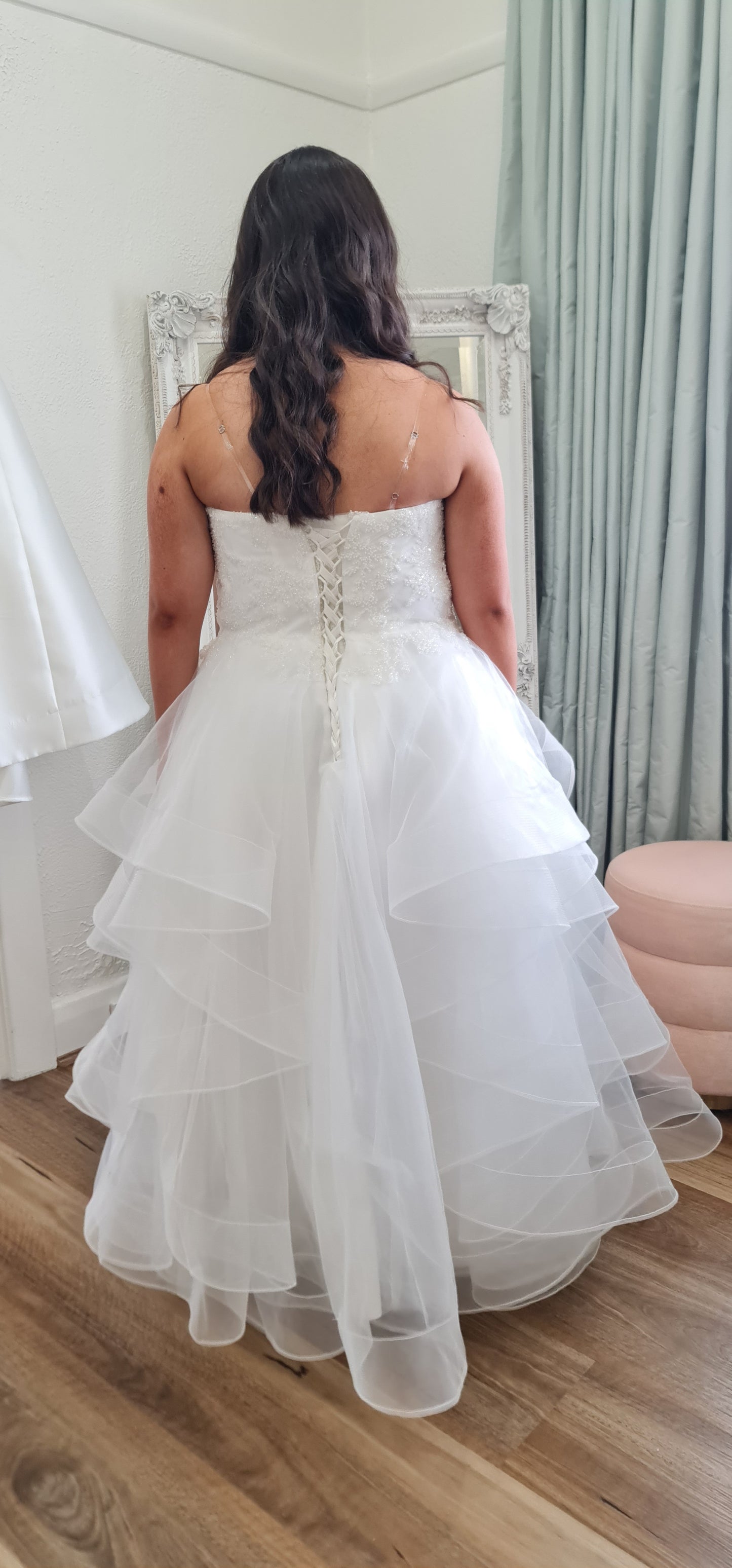 white debut dress