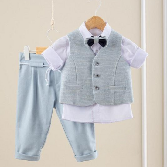 Baby Blue Boys Christening Suits