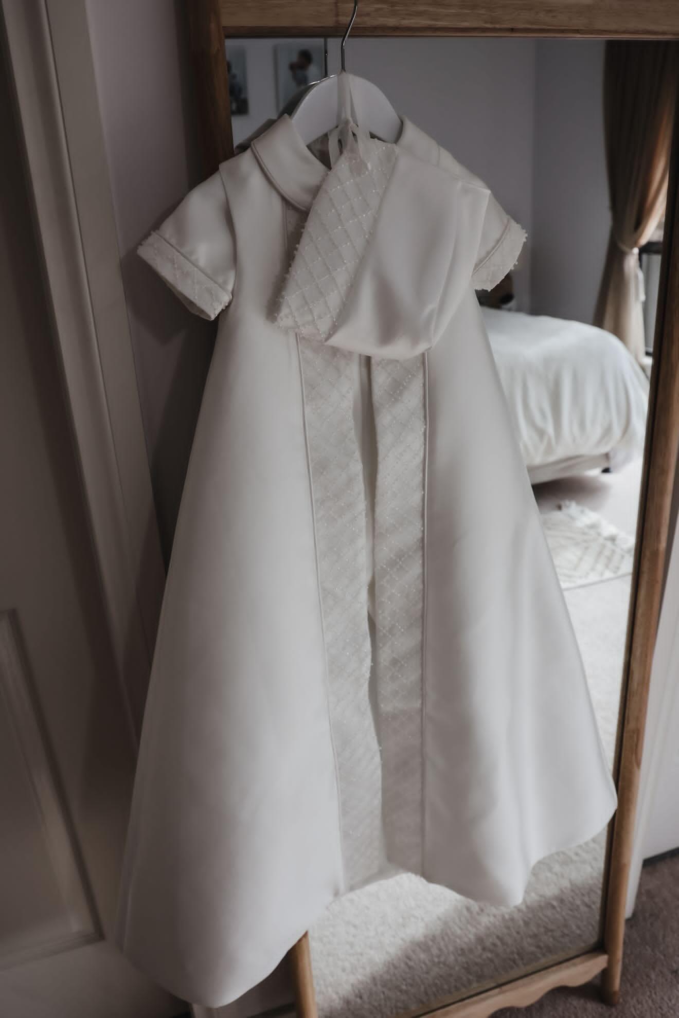 Boys Christening Romper & Gown