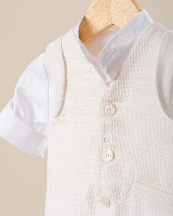 Beige Boys Baptism suit