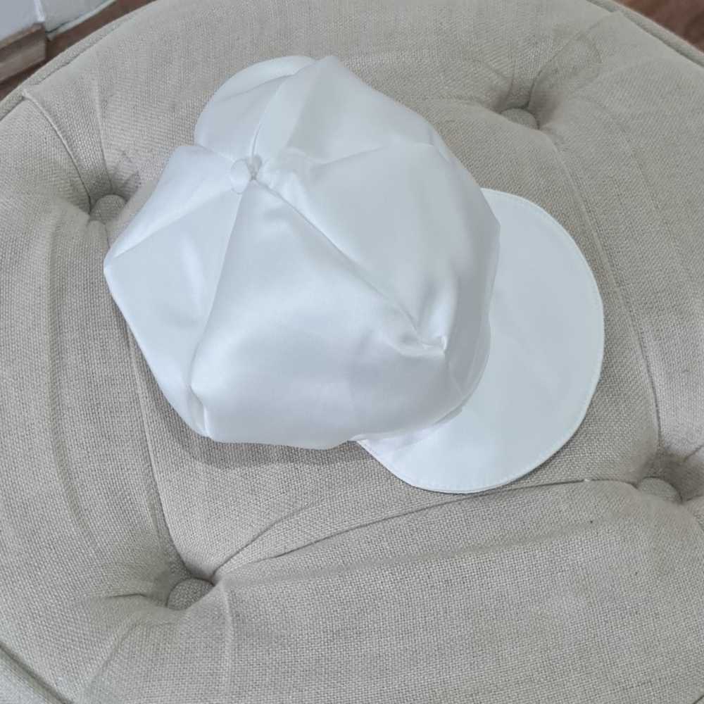 Satin boys christening hat in ivory — Melbourne