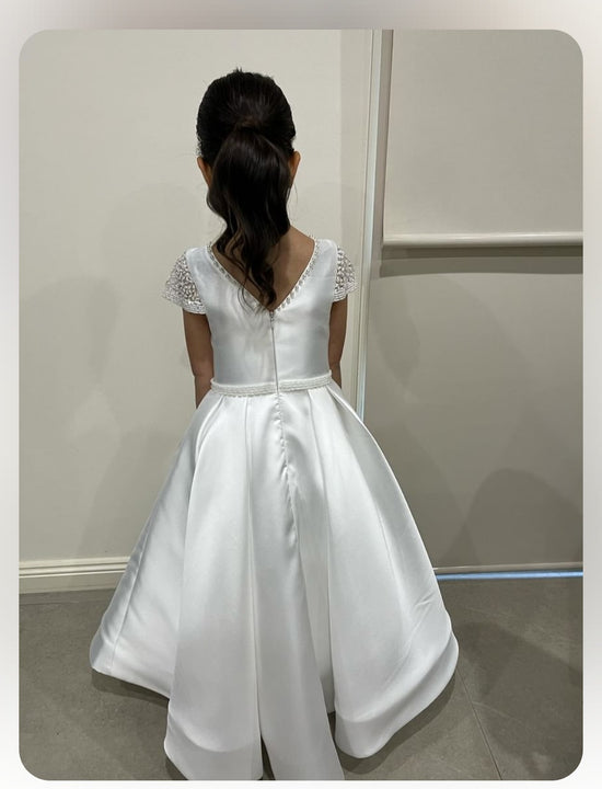 wedding guest dresses floor length High Stretch A-Line Floor Length Wedding Guest Dress with Short Sleeves