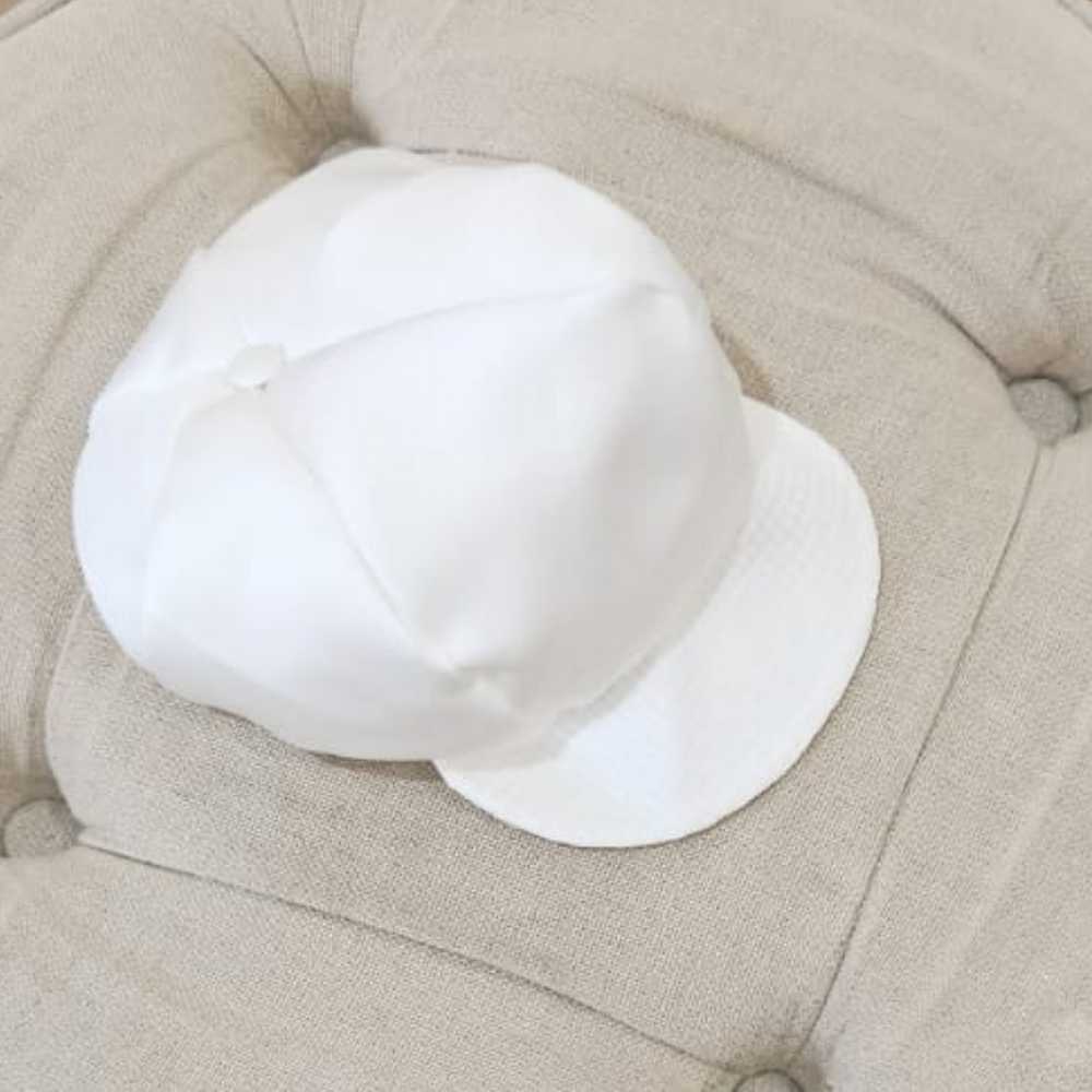 Load image into Gallery viewer, ivory boys christening cap
