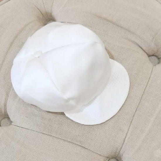 ivory boys christening cap