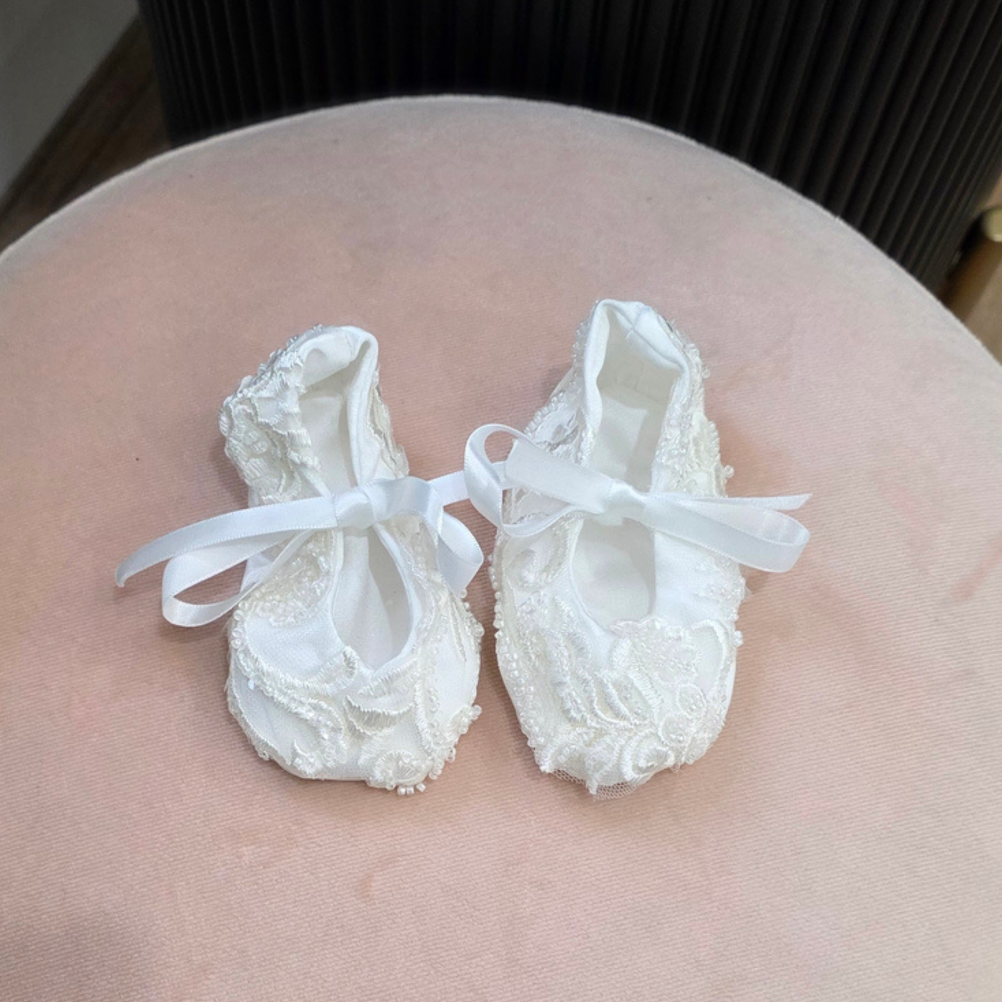 Traditional ivory baptism accessories for baby girls