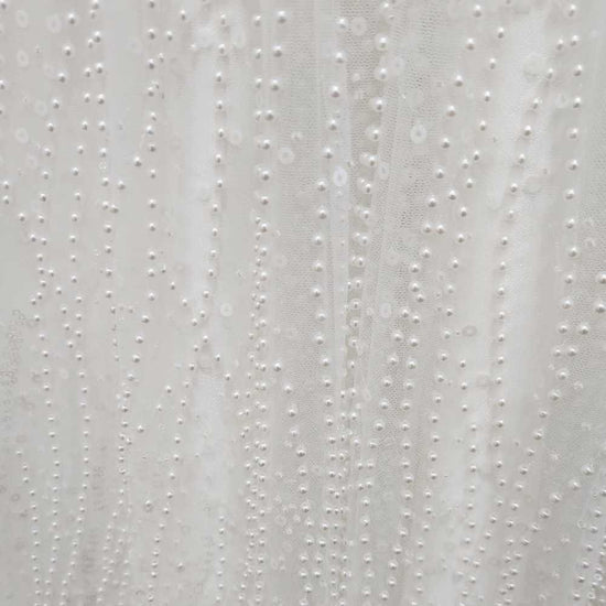 Pearl beaded ivory Christening Dress
