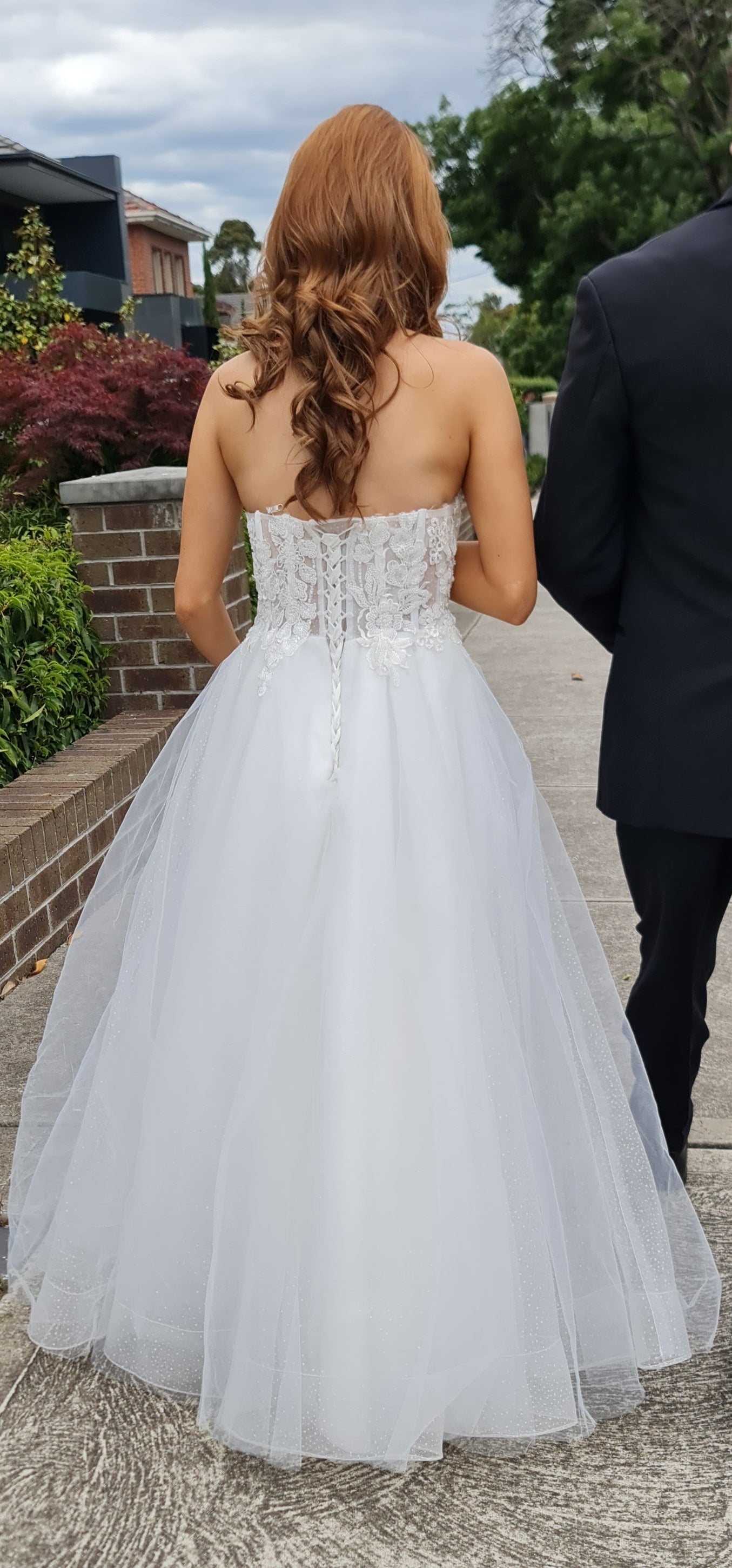 beaded white corset top
