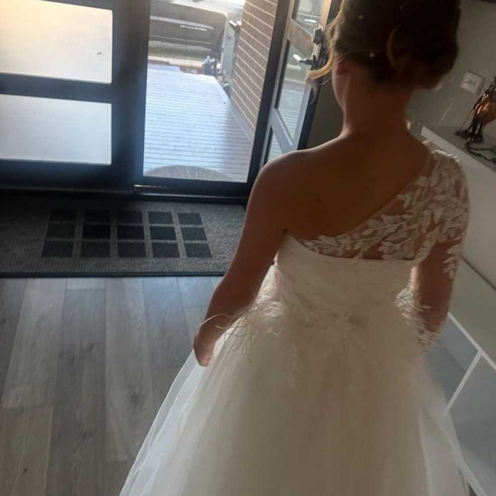 lace One Shoulder Communion  Dress