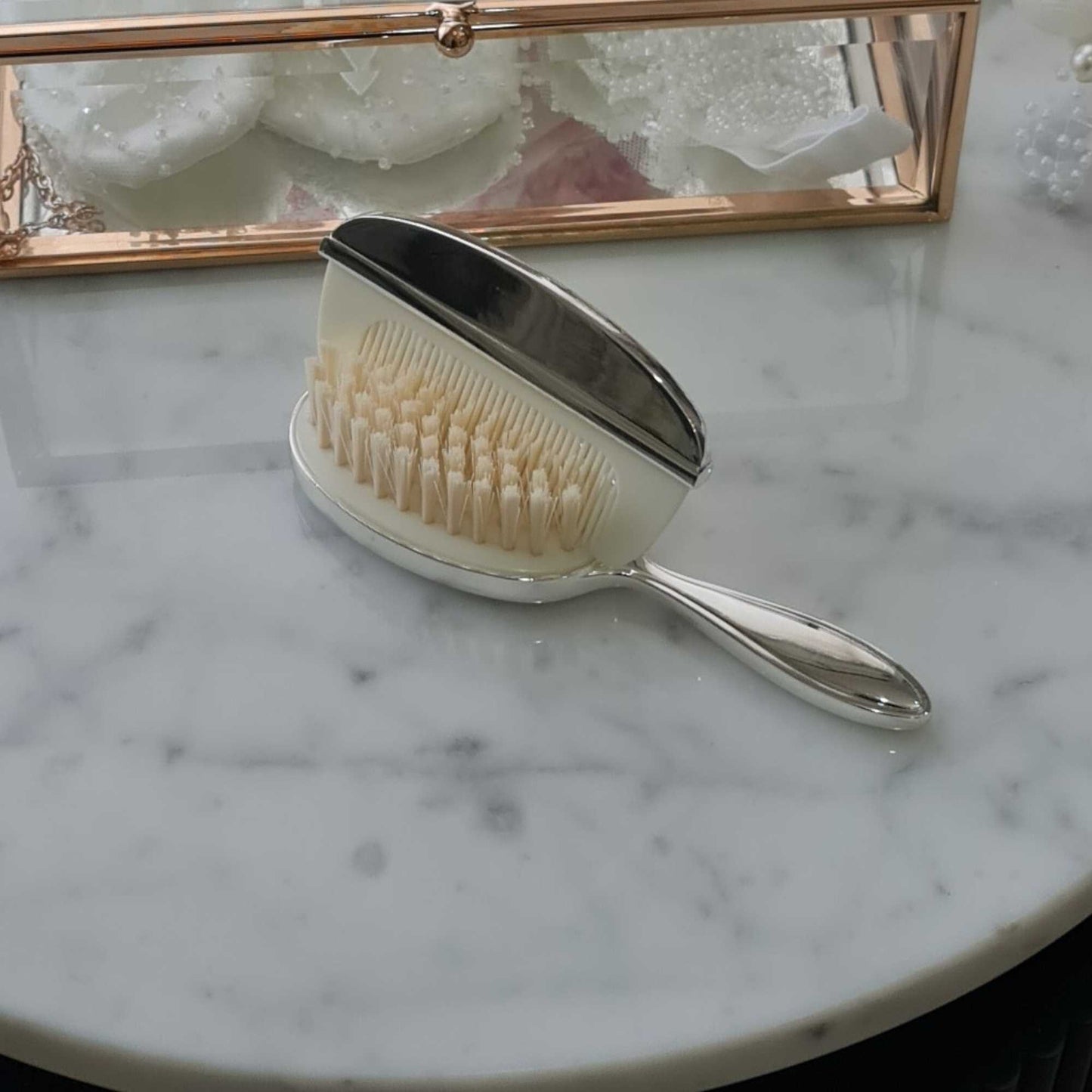 silver plated Baby Brush Set