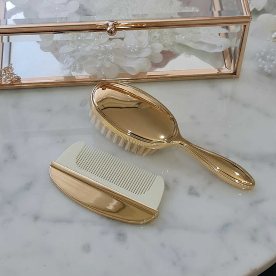 Gold plated Baby Brush Set