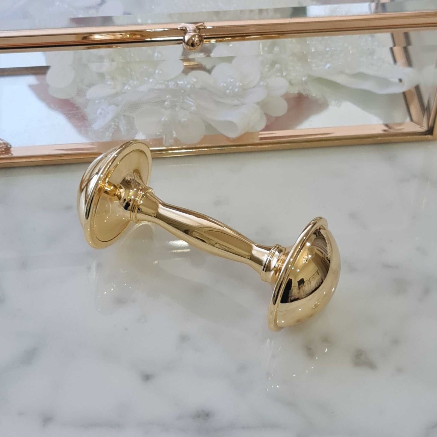 Rattle Gold Orthodox Christening Gift Set | Oil and Soap | Mini Treasure Kids