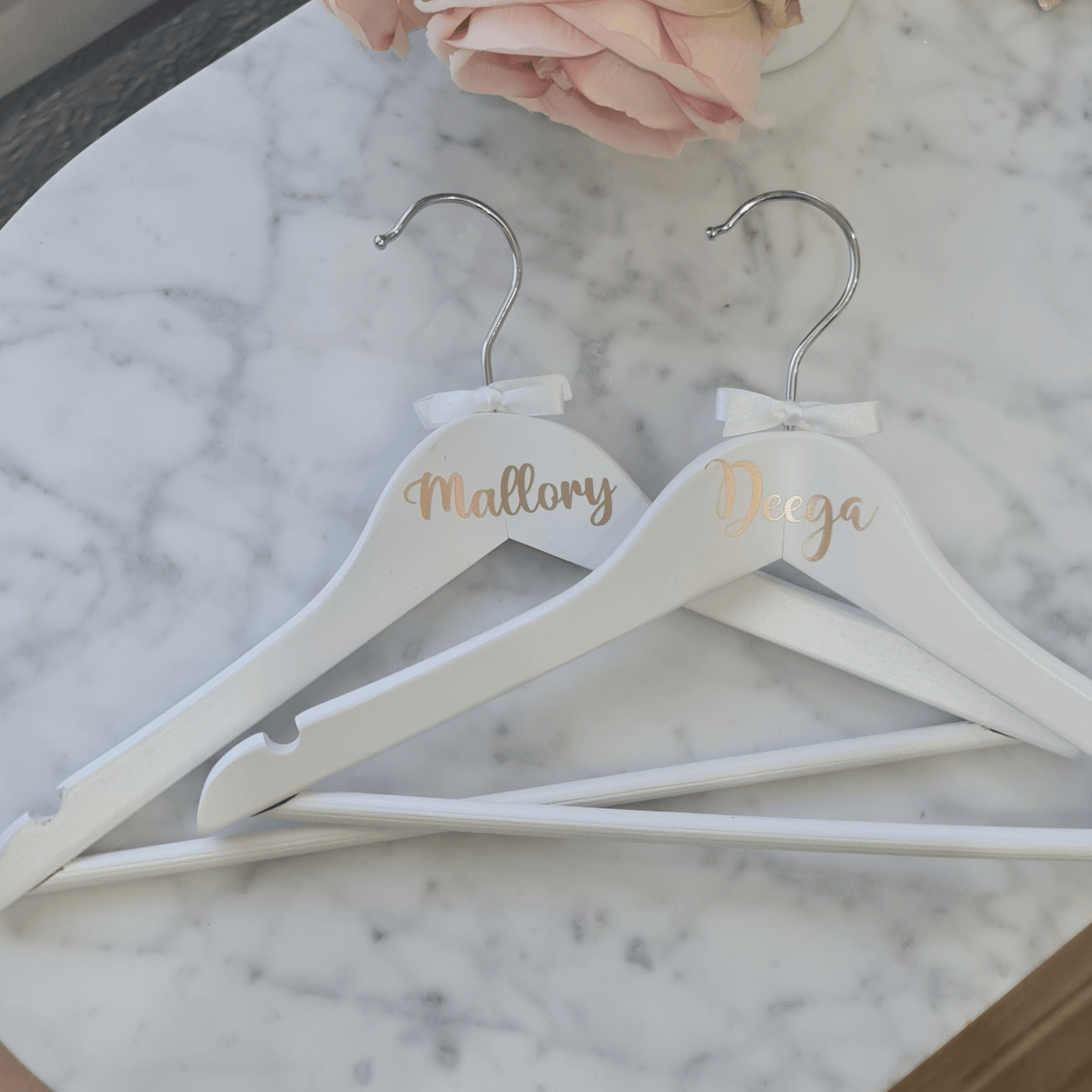 childrens white personalised hangers