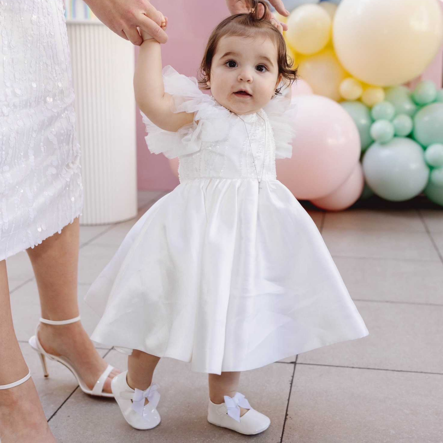 Girls Christening baby shoes White baptism shoes
