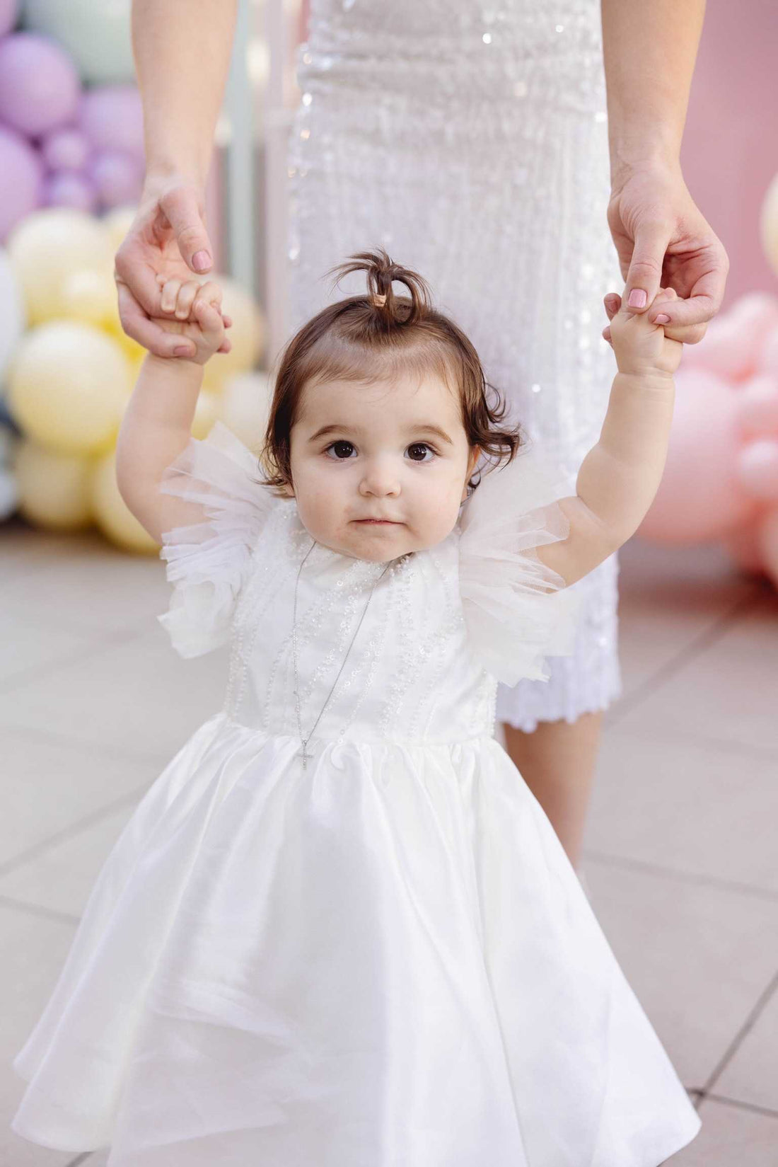 Chloe beaded christening dress Mini Treasure Kids