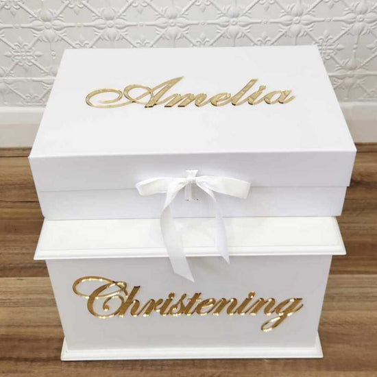 White Magnetic Gift Box with Ribbon