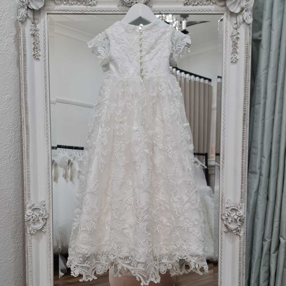 Vittoria lace christening gown for babies