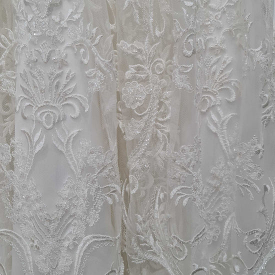 lace christening gown fabric
