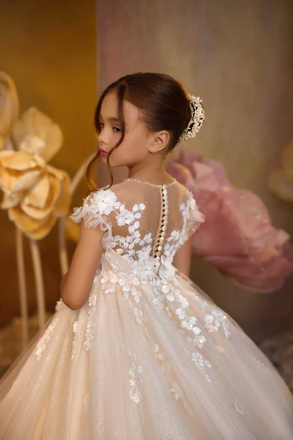 luxury girl dresses Custom Made Hazel- Lux Girls Dress