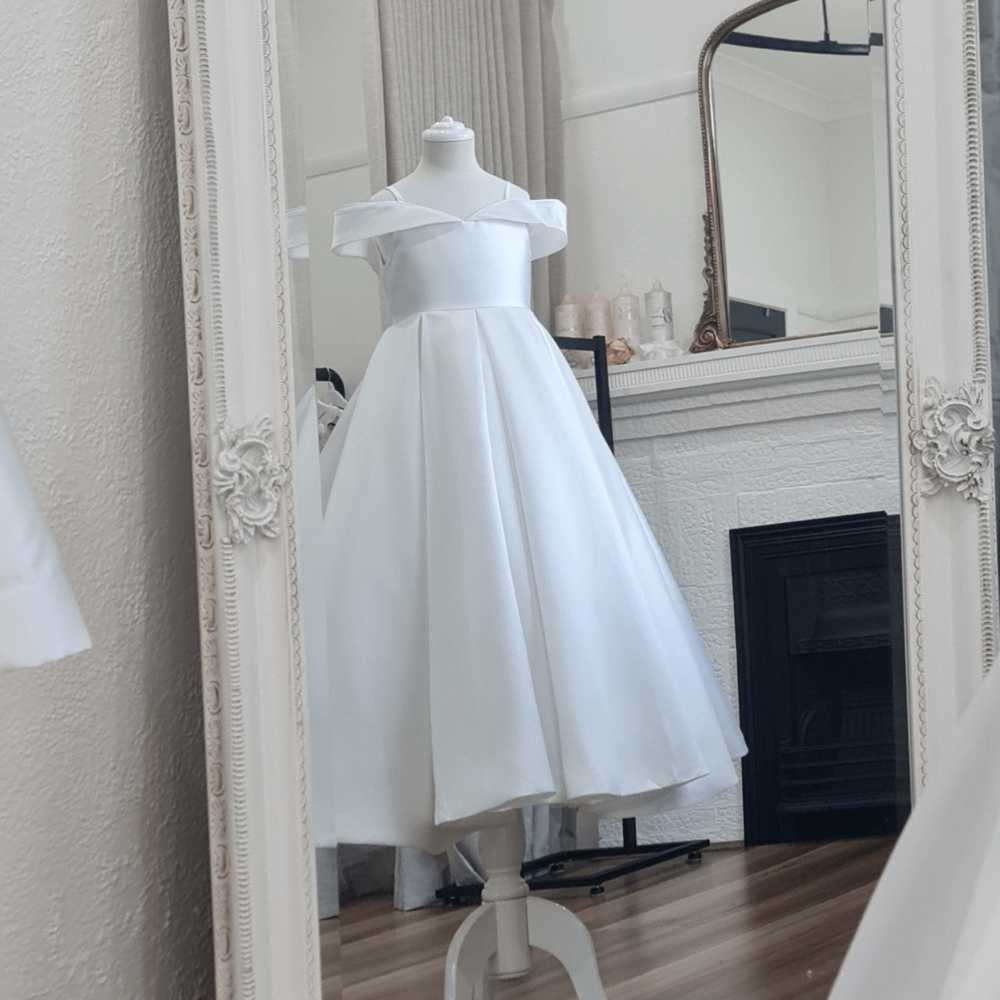 Chiara Off The Shoulder Flower Girl Dress