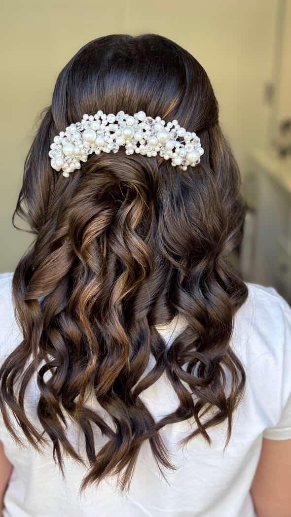 girls pearl hair accessories