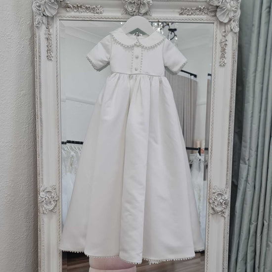 ivory boys baptism dress