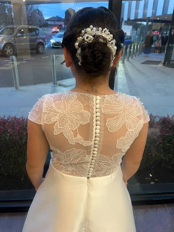Isabella beaded sweetheart gown