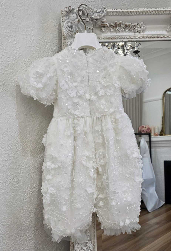 Sienna Lola Lace Baby Christening Romper