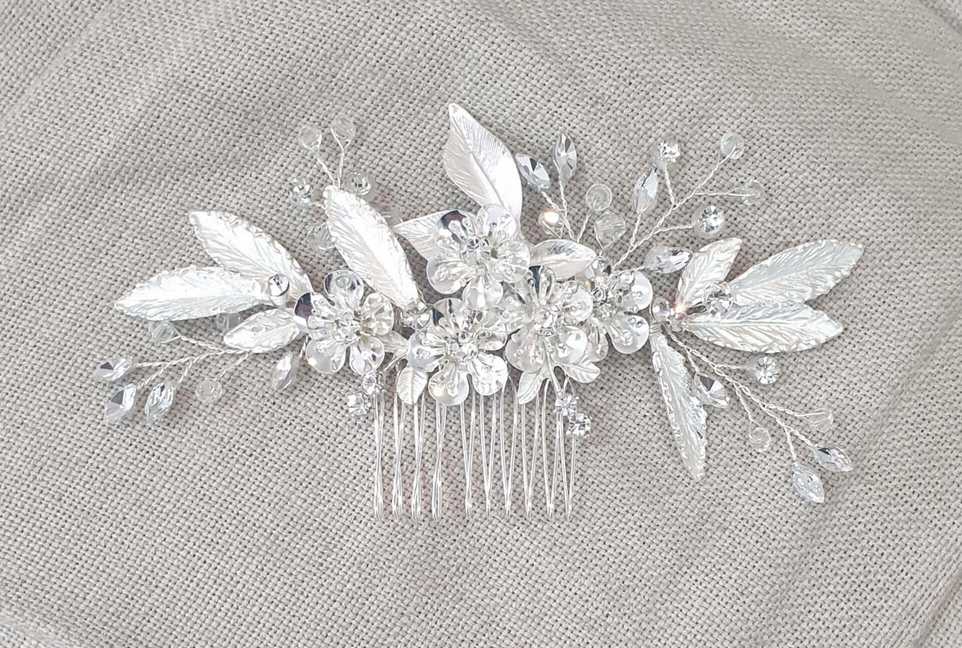 Vintage Silver Hair Comb