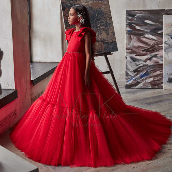 Load image into Gallery viewer, red princess dress
