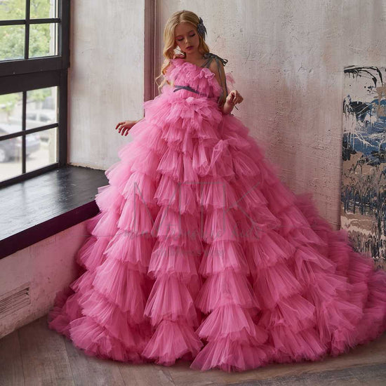 Pink princess girls dress