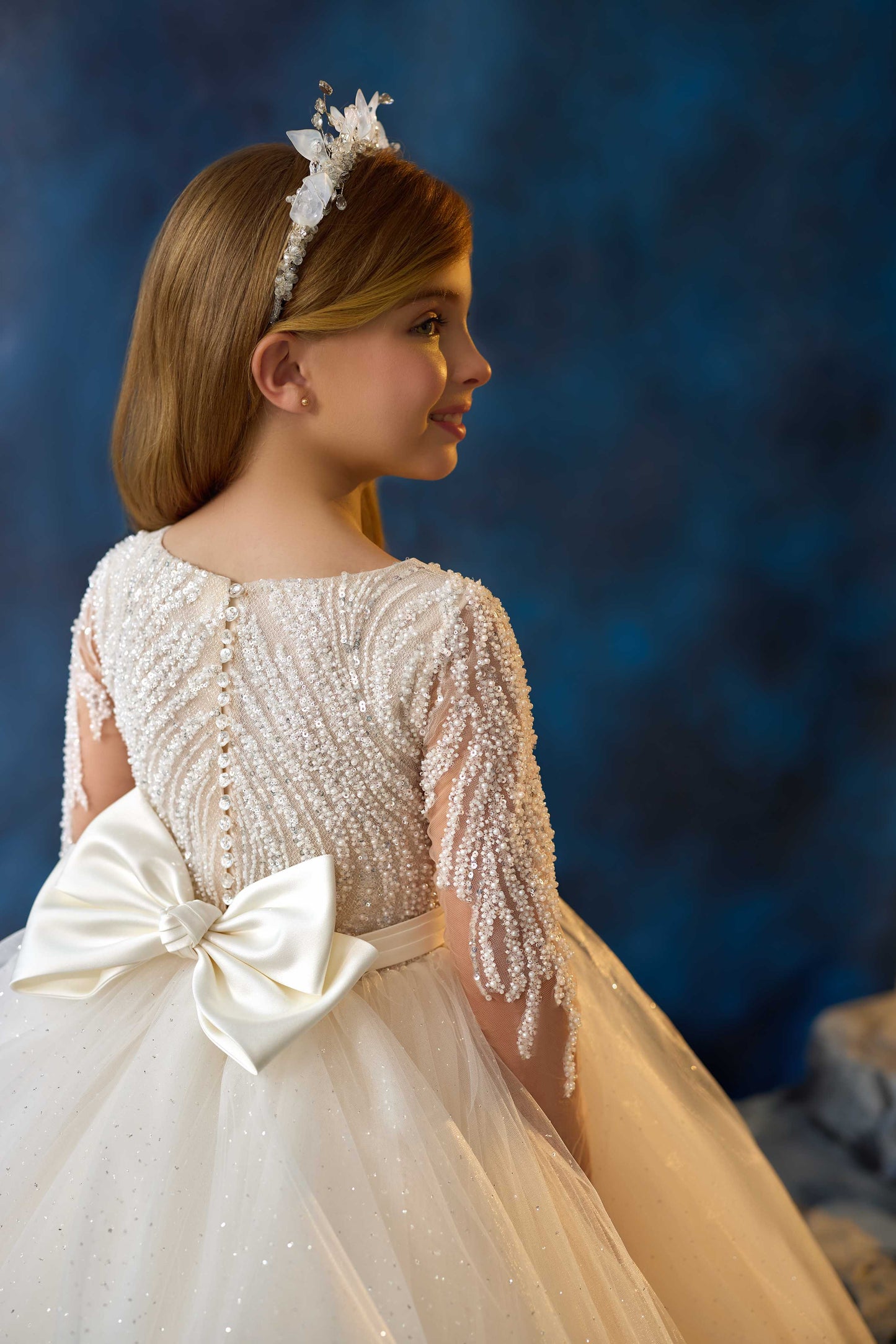 long sleeve communion dress