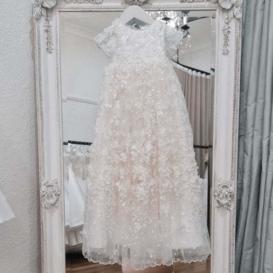 Lily 3d lace Christening Gowns